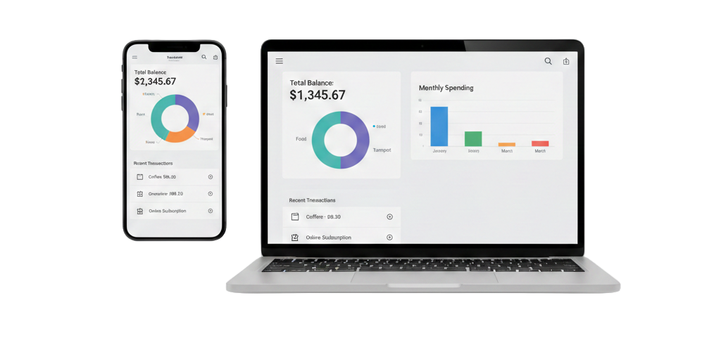 FinanceTracker App on a device